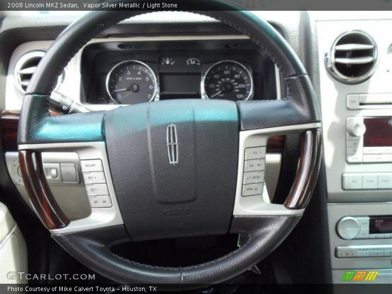 Vapor Silver Metallic / Light Stone 2008 Lincoln MKZ Sedan