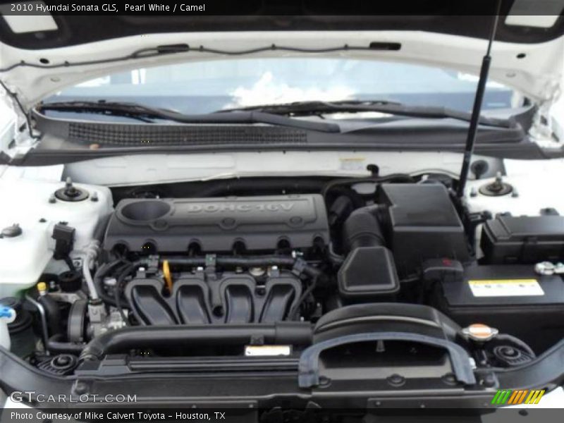 Pearl White / Camel 2010 Hyundai Sonata GLS