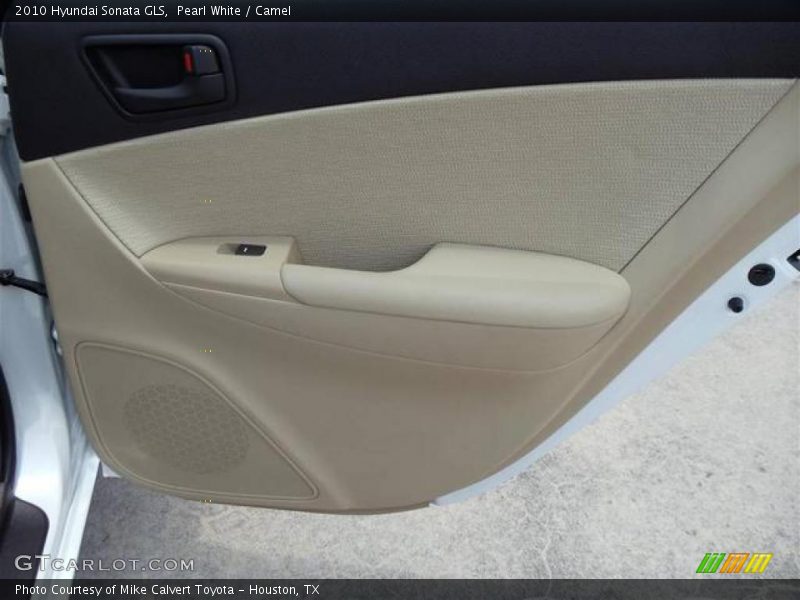 Pearl White / Camel 2010 Hyundai Sonata GLS