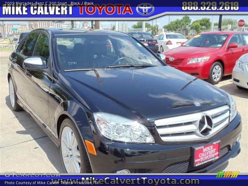 Black / Black 2009 Mercedes-Benz C 300 Sport