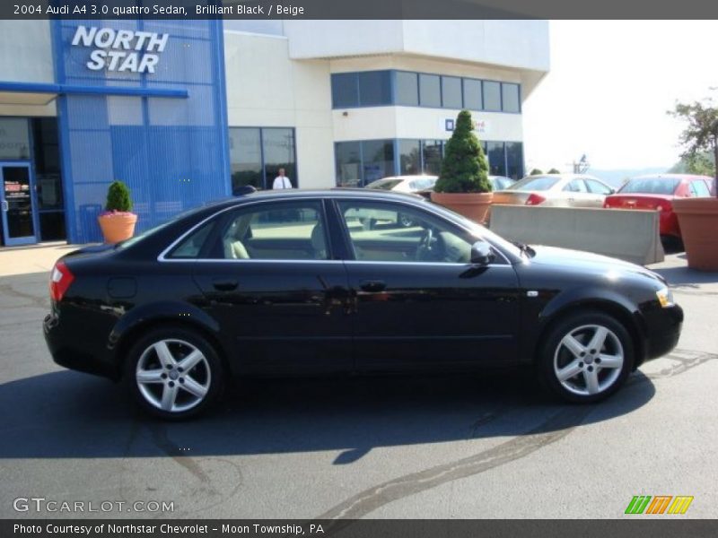 Brilliant Black / Beige 2004 Audi A4 3.0 quattro Sedan
