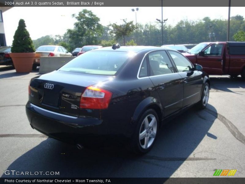 Brilliant Black / Beige 2004 Audi A4 3.0 quattro Sedan