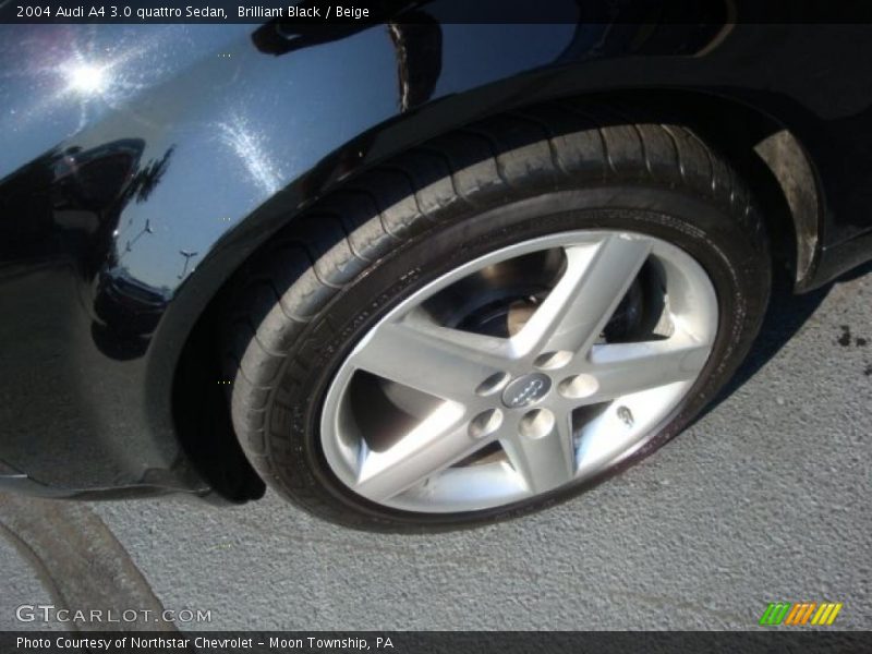 Brilliant Black / Beige 2004 Audi A4 3.0 quattro Sedan