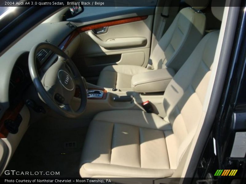 Brilliant Black / Beige 2004 Audi A4 3.0 quattro Sedan
