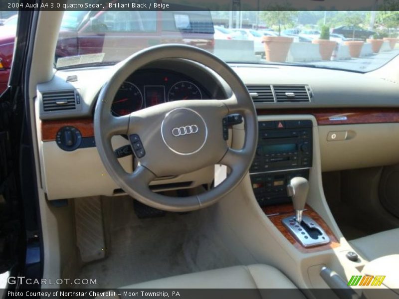 Brilliant Black / Beige 2004 Audi A4 3.0 quattro Sedan