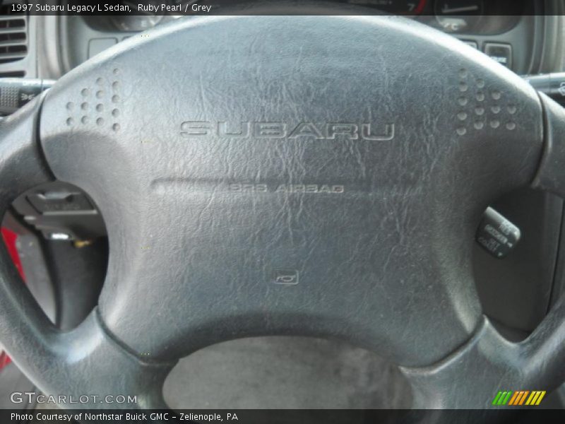Ruby Pearl / Grey 1997 Subaru Legacy L Sedan