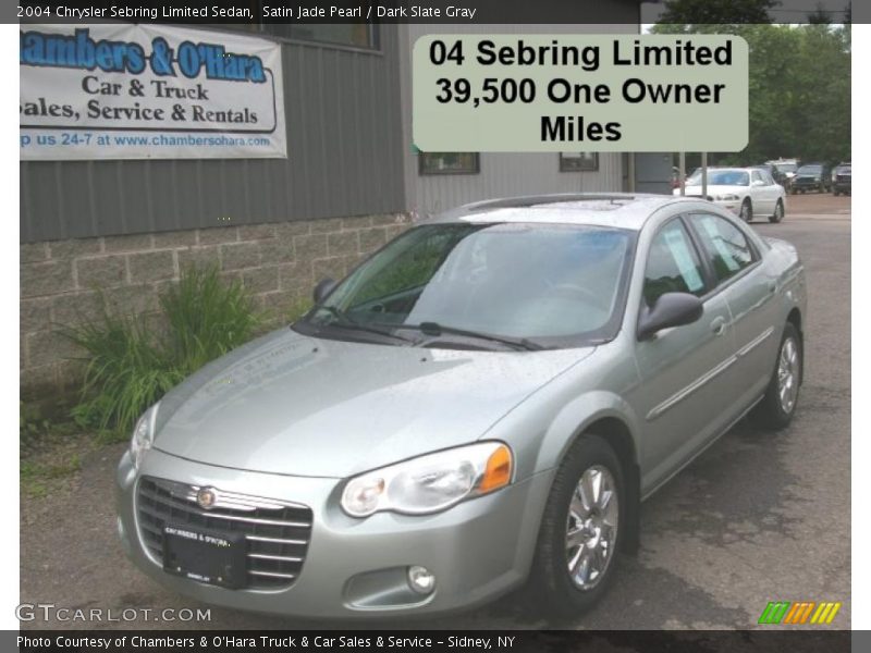 Satin Jade Pearl / Dark Slate Gray 2004 Chrysler Sebring Limited Sedan