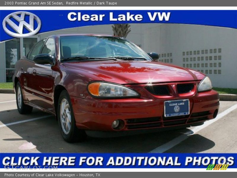 Redfire Metallic / Dark Taupe 2003 Pontiac Grand Am SE Sedan