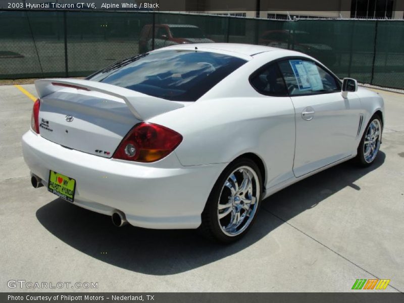 Alpine White / Black 2003 Hyundai Tiburon GT V6