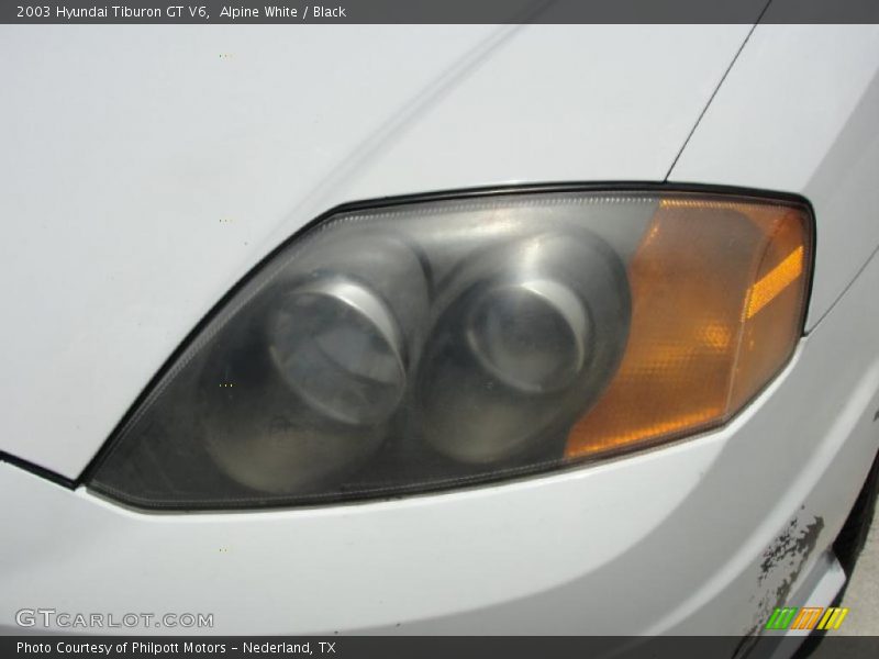 Alpine White / Black 2003 Hyundai Tiburon GT V6
