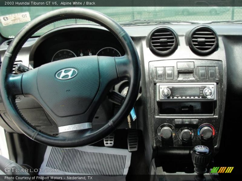 Alpine White / Black 2003 Hyundai Tiburon GT V6