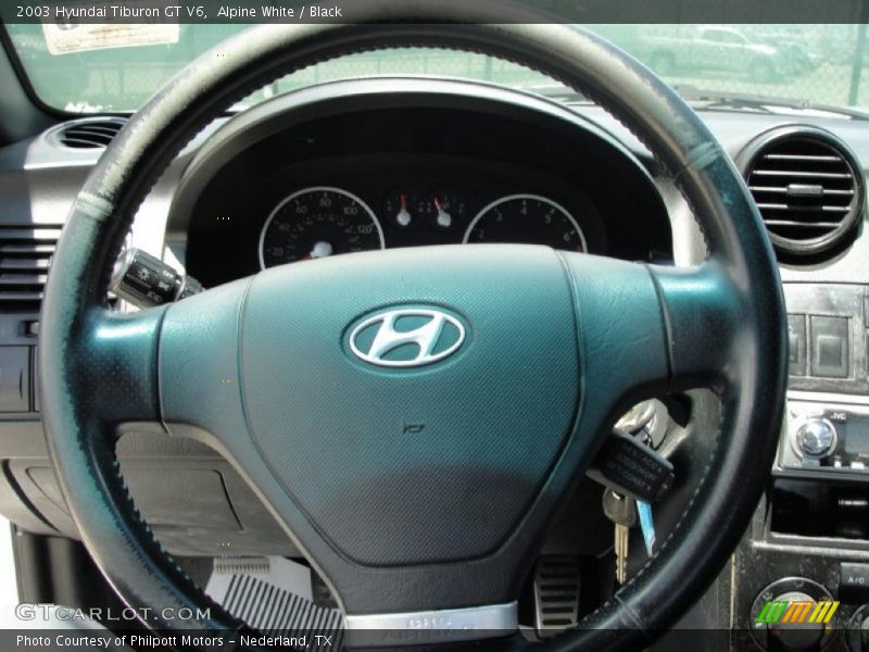 Alpine White / Black 2003 Hyundai Tiburon GT V6