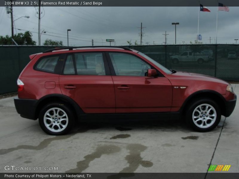 Flamenco Red Metallic / Sand Beige 2004 BMW X3 2.5i