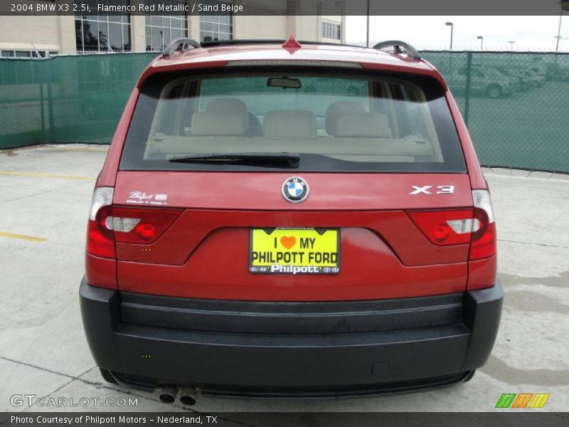 Flamenco Red Metallic / Sand Beige 2004 BMW X3 2.5i