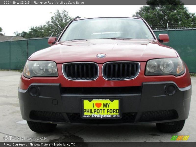 Flamenco Red Metallic / Sand Beige 2004 BMW X3 2.5i