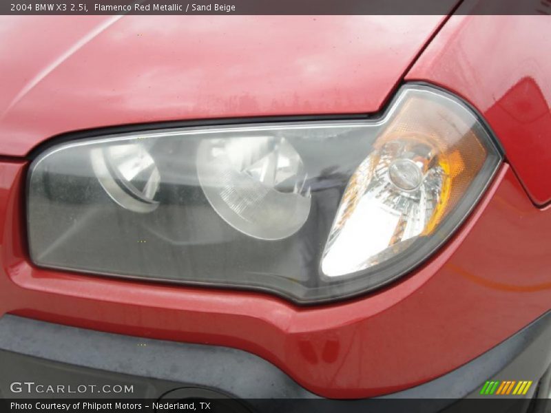 Flamenco Red Metallic / Sand Beige 2004 BMW X3 2.5i