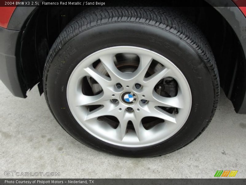Flamenco Red Metallic / Sand Beige 2004 BMW X3 2.5i