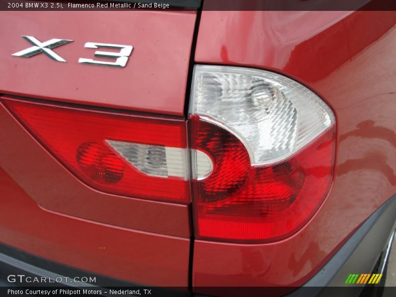 Flamenco Red Metallic / Sand Beige 2004 BMW X3 2.5i