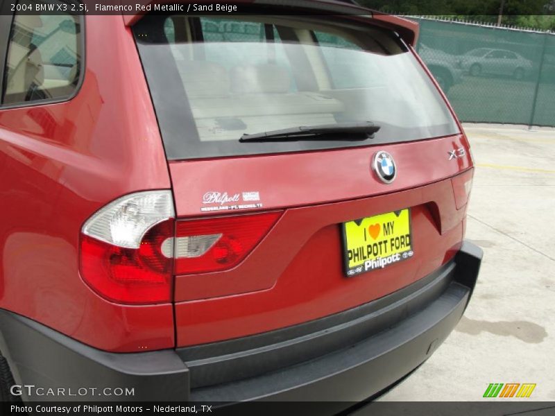 Flamenco Red Metallic / Sand Beige 2004 BMW X3 2.5i