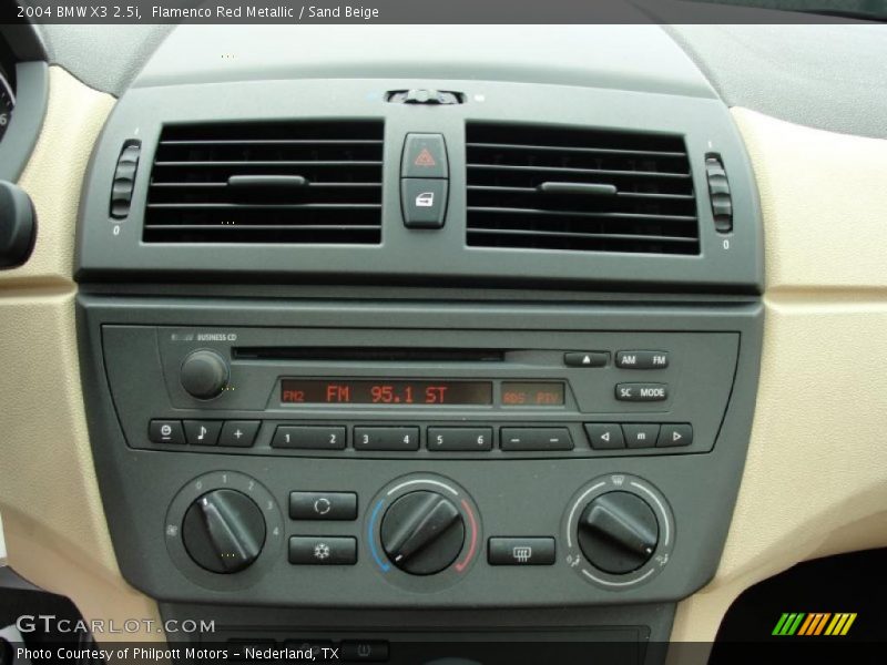 Flamenco Red Metallic / Sand Beige 2004 BMW X3 2.5i