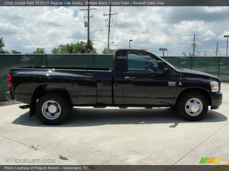 Brilliant Black Crystal Pearl / Medium Slate Gray 2008 Dodge Ram 3500 ST Regular Cab Dually