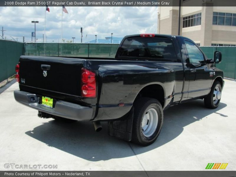 Brilliant Black Crystal Pearl / Medium Slate Gray 2008 Dodge Ram 3500 ST Regular Cab Dually