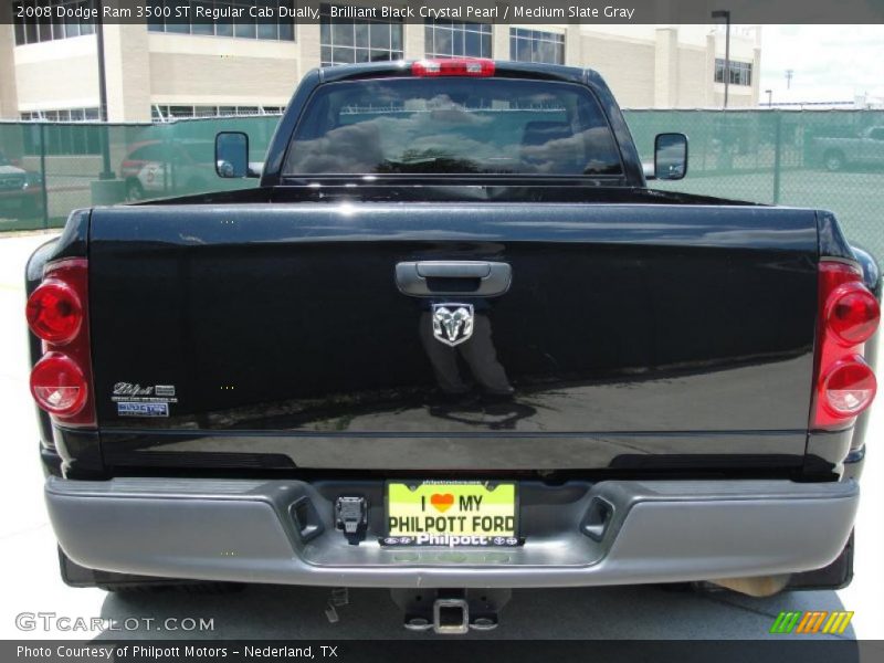 Brilliant Black Crystal Pearl / Medium Slate Gray 2008 Dodge Ram 3500 ST Regular Cab Dually