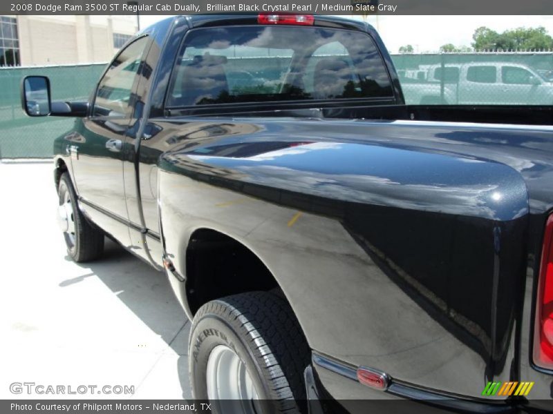 Brilliant Black Crystal Pearl / Medium Slate Gray 2008 Dodge Ram 3500 ST Regular Cab Dually