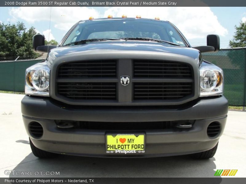 Brilliant Black Crystal Pearl / Medium Slate Gray 2008 Dodge Ram 3500 ST Regular Cab Dually