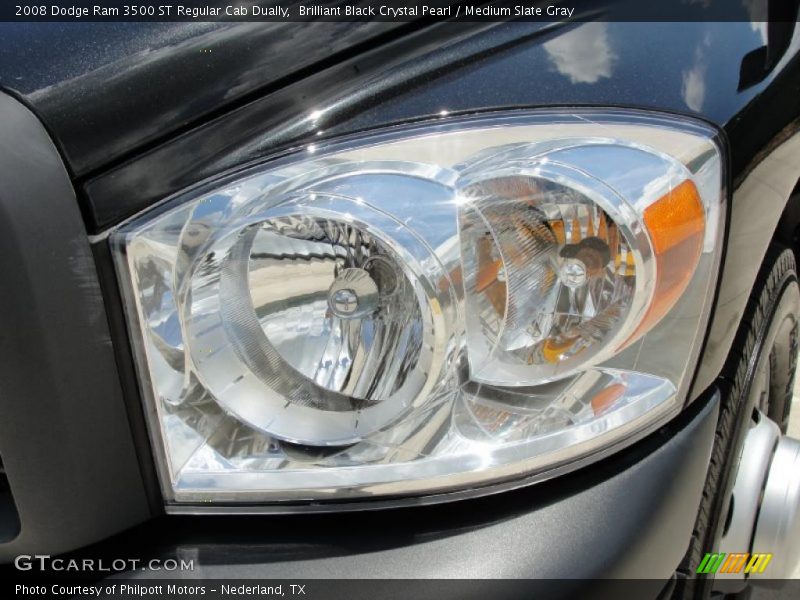 Brilliant Black Crystal Pearl / Medium Slate Gray 2008 Dodge Ram 3500 ST Regular Cab Dually