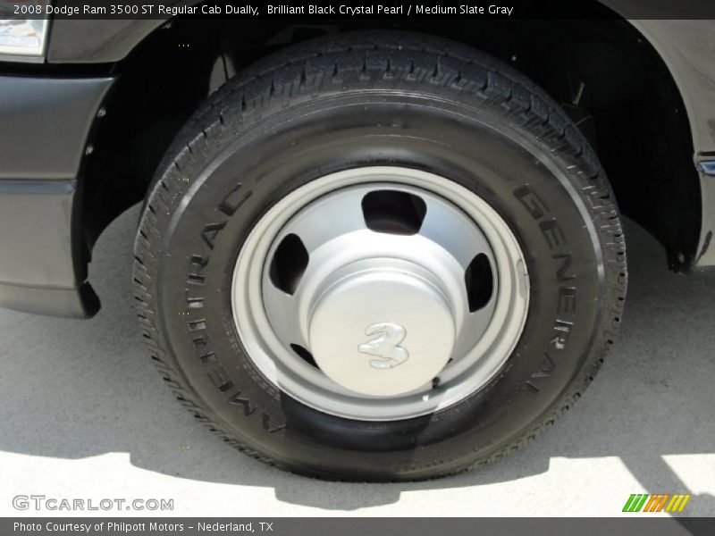 Brilliant Black Crystal Pearl / Medium Slate Gray 2008 Dodge Ram 3500 ST Regular Cab Dually