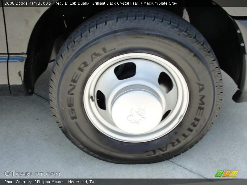 Brilliant Black Crystal Pearl / Medium Slate Gray 2008 Dodge Ram 3500 ST Regular Cab Dually