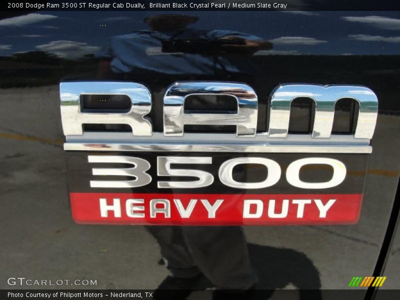 Brilliant Black Crystal Pearl / Medium Slate Gray 2008 Dodge Ram 3500 ST Regular Cab Dually