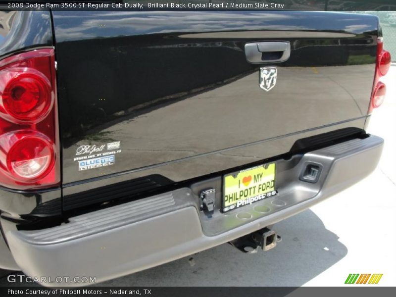 Brilliant Black Crystal Pearl / Medium Slate Gray 2008 Dodge Ram 3500 ST Regular Cab Dually