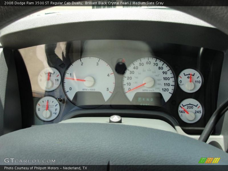 Brilliant Black Crystal Pearl / Medium Slate Gray 2008 Dodge Ram 3500 ST Regular Cab Dually