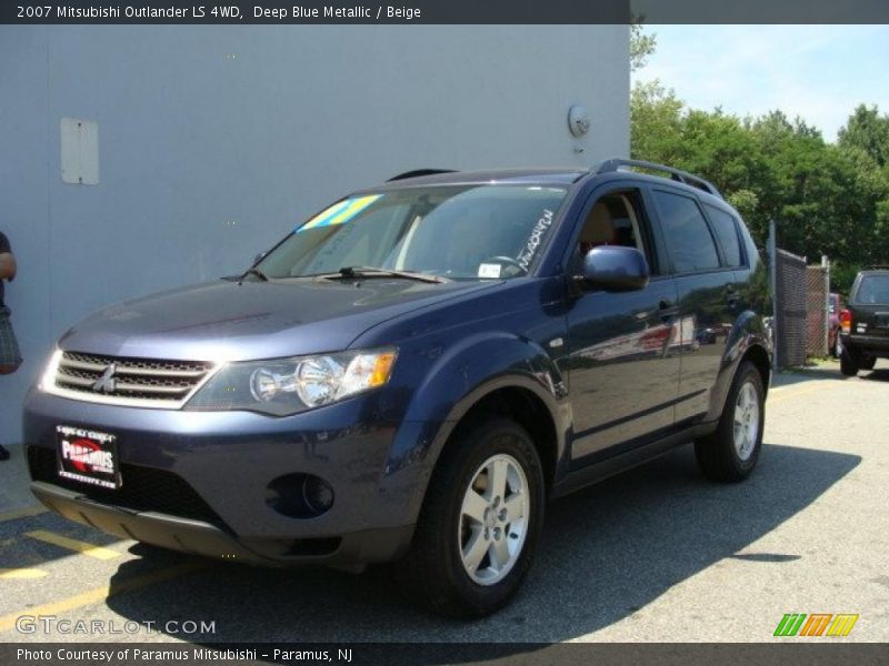 Deep Blue Metallic / Beige 2007 Mitsubishi Outlander LS 4WD
