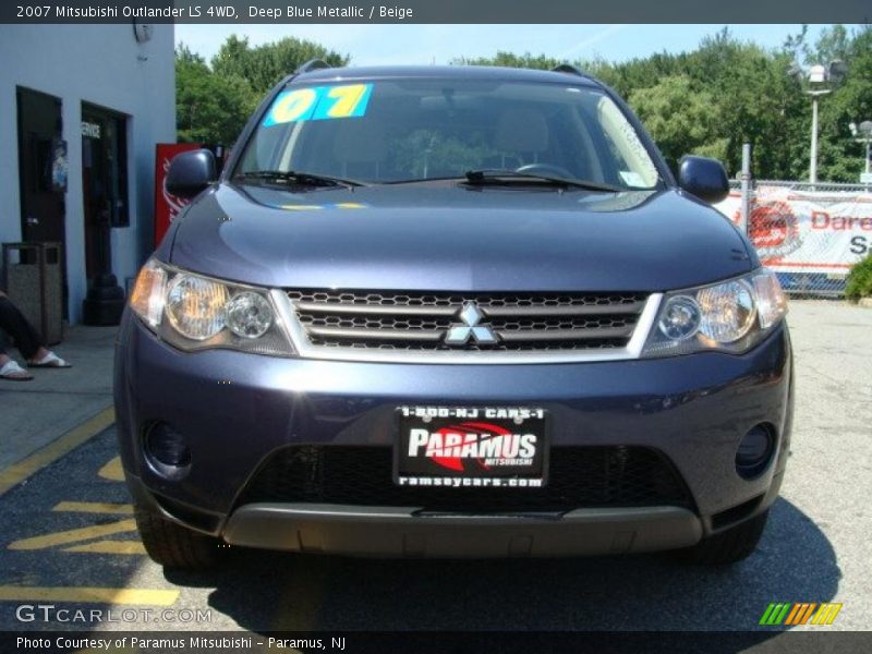 Deep Blue Metallic / Beige 2007 Mitsubishi Outlander LS 4WD