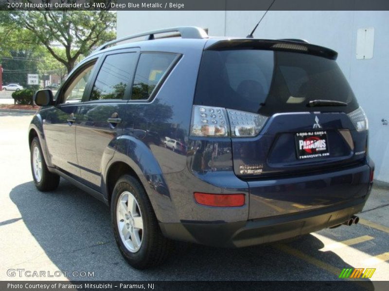 Deep Blue Metallic / Beige 2007 Mitsubishi Outlander LS 4WD