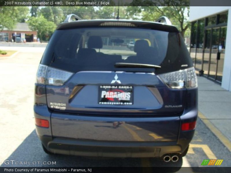 Deep Blue Metallic / Beige 2007 Mitsubishi Outlander LS 4WD