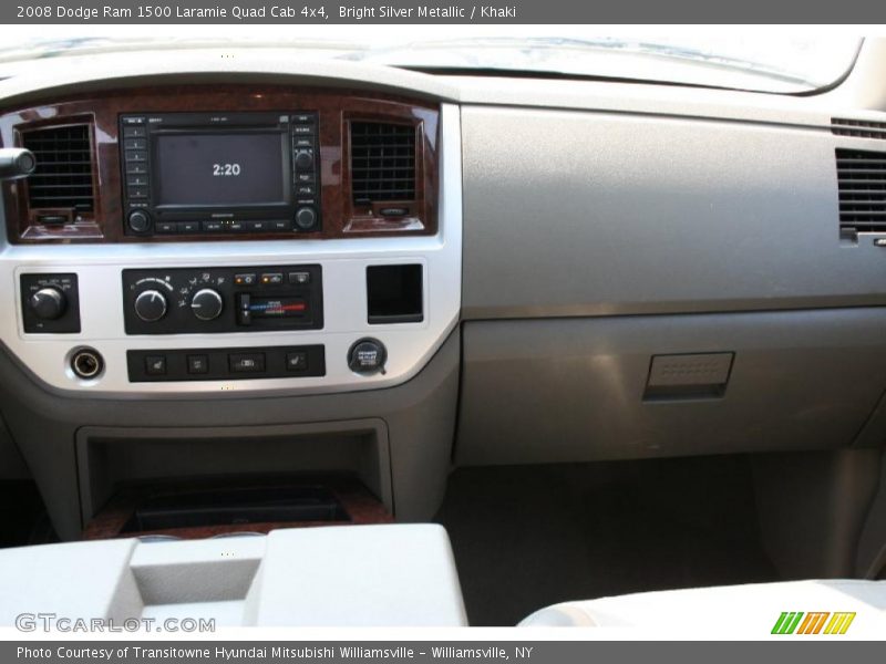 Bright Silver Metallic / Khaki 2008 Dodge Ram 1500 Laramie Quad Cab 4x4