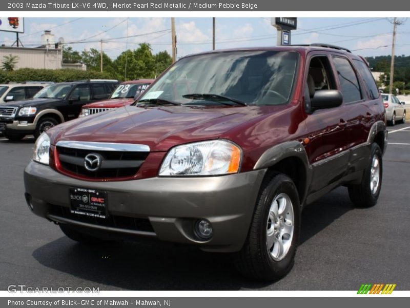 Merlot Pearl Red Metallic / Medium Pebble Beige 2003 Mazda Tribute LX-V6 4WD