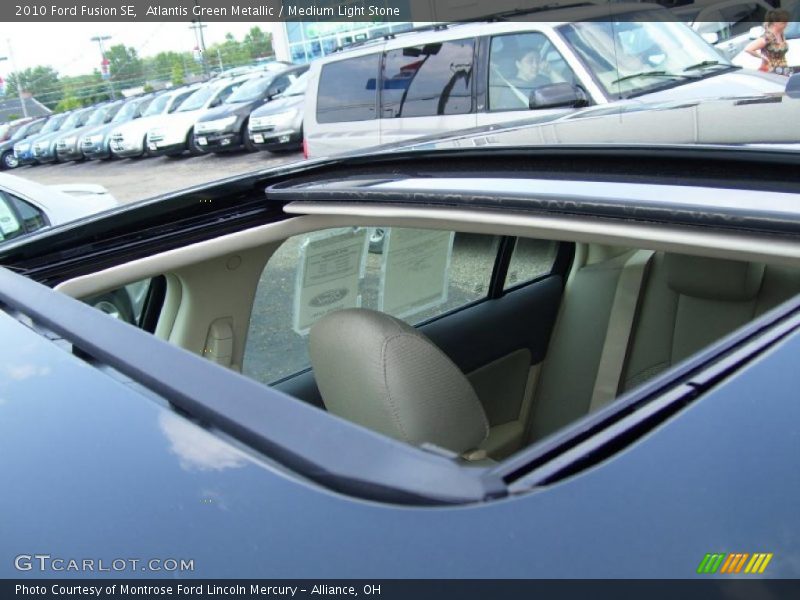 Atlantis Green Metallic / Medium Light Stone 2010 Ford Fusion SE