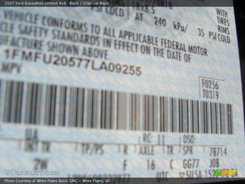 Black / Charcoal Black 2007 Ford Expedition Limited 4x4