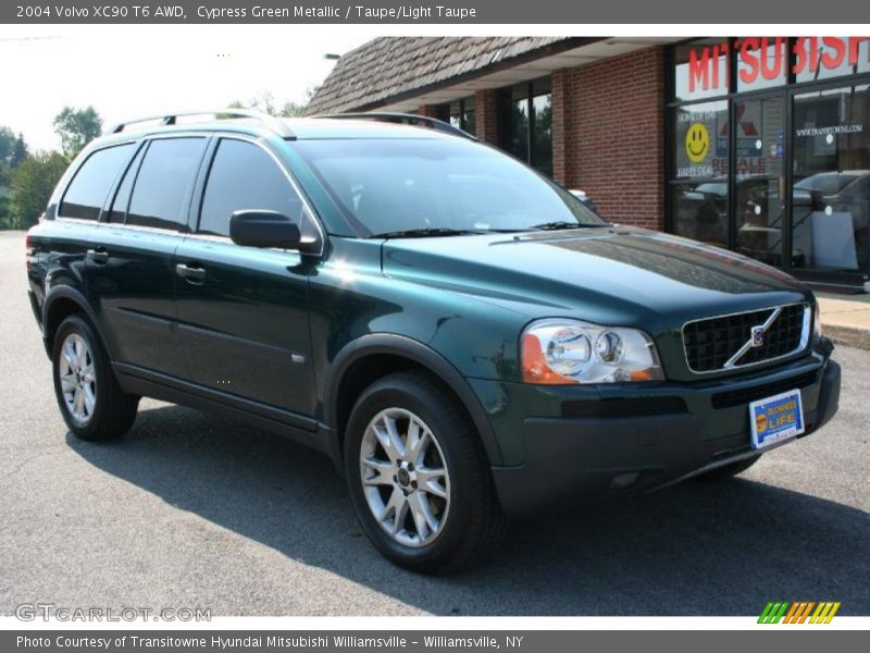 Cypress Green Metallic / Taupe/Light Taupe 2004 Volvo XC90 T6 AWD