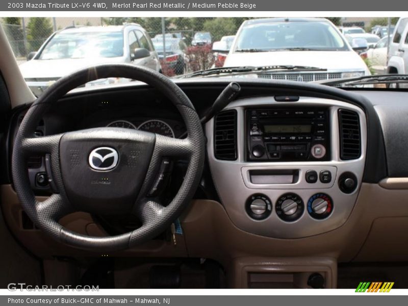 Merlot Pearl Red Metallic / Medium Pebble Beige 2003 Mazda Tribute LX-V6 4WD