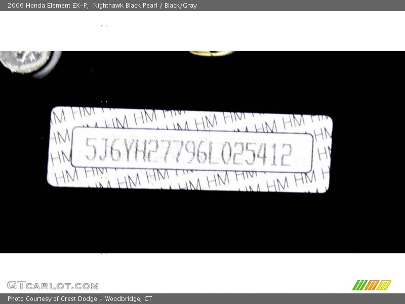 Nighthawk Black Pearl / Black/Gray 2006 Honda Element EX-P