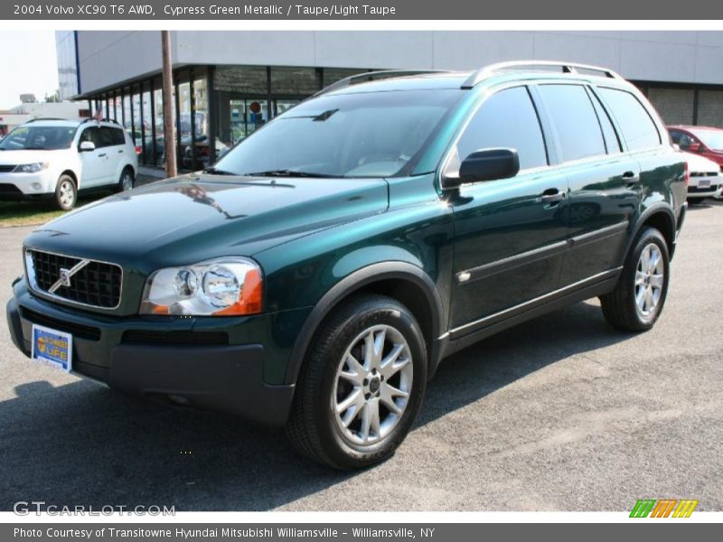 Cypress Green Metallic / Taupe/Light Taupe 2004 Volvo XC90 T6 AWD
