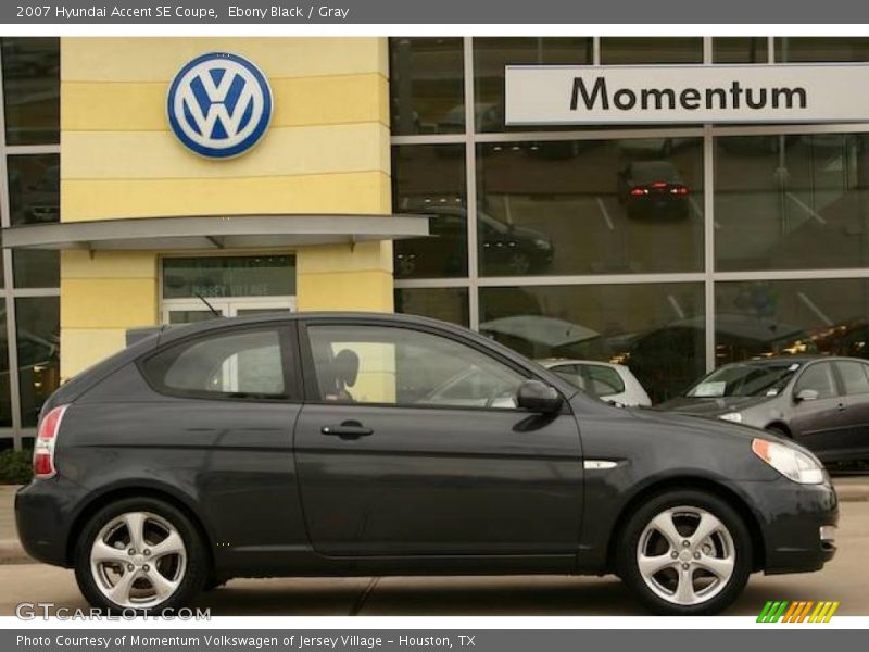 Ebony Black / Gray 2007 Hyundai Accent SE Coupe