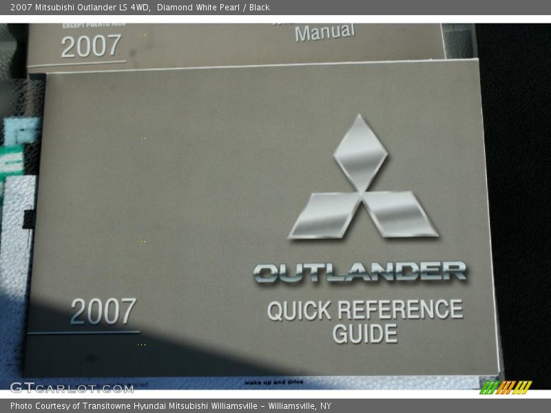 Diamond White Pearl / Black 2007 Mitsubishi Outlander LS 4WD