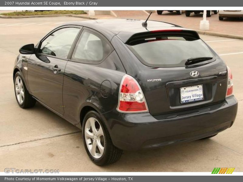 Ebony Black / Gray 2007 Hyundai Accent SE Coupe